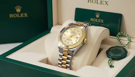 Rolex Oyster Perpetual Datejust | Two-Tone Gold & Silver Diamond Dial Luxury Watch