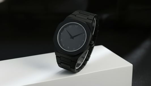 Arabic Black Numeral Watch | Bold Minimalist Design