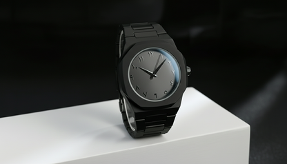 Arabic Black Numeral Watch | Bold Minimalist Design